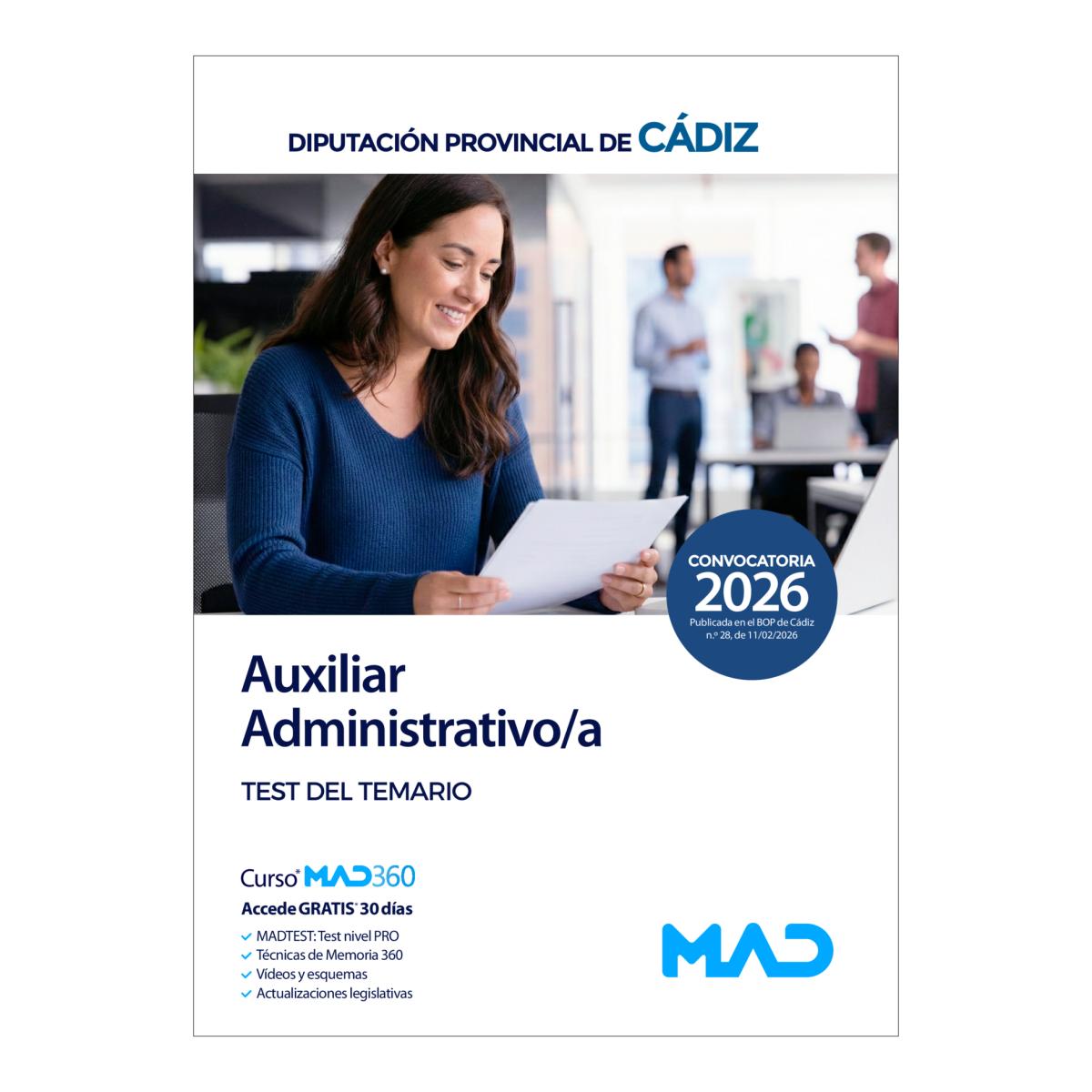 Auxiliar administrativo-a. test del tema