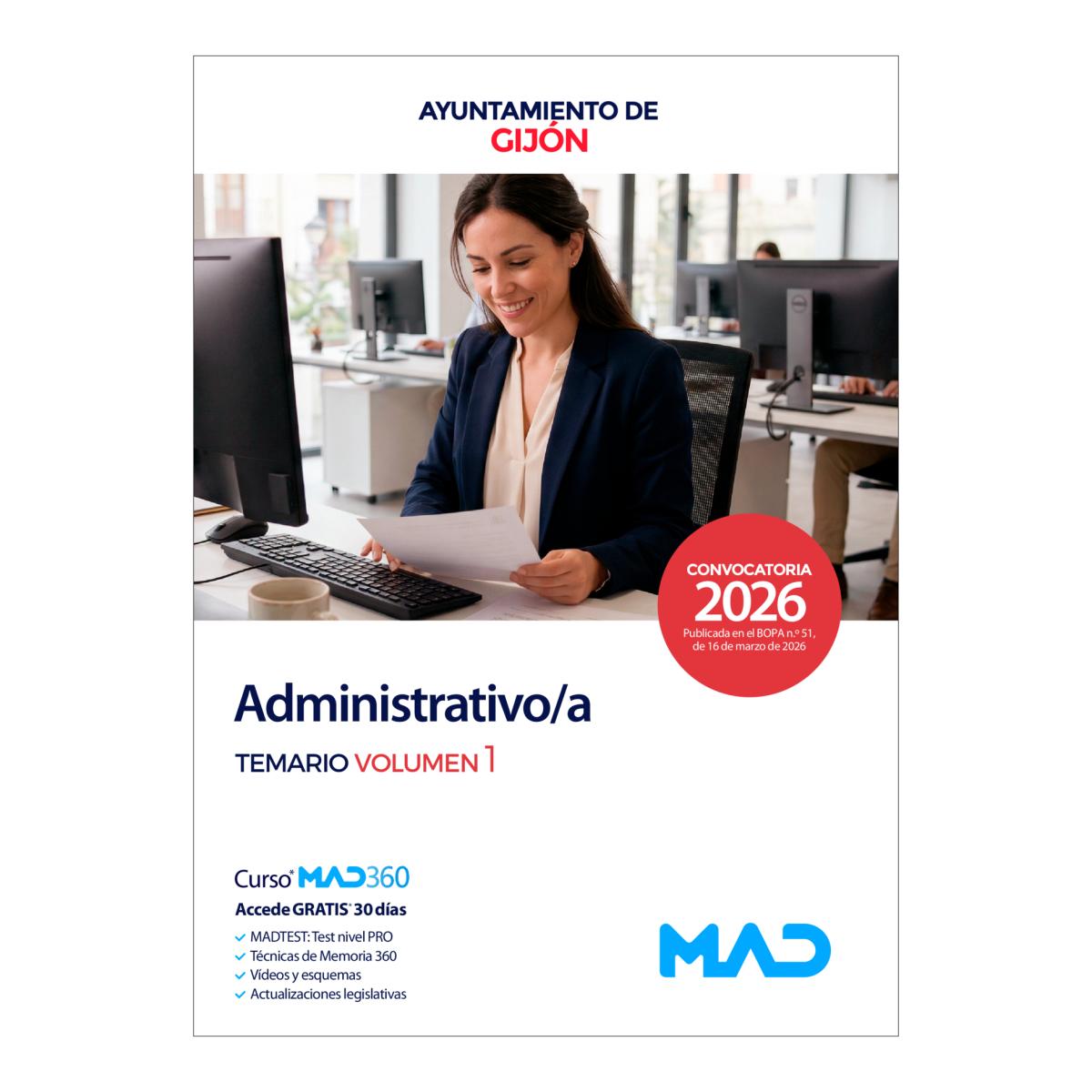 Administrativo-a. temario volumen 1. ayu