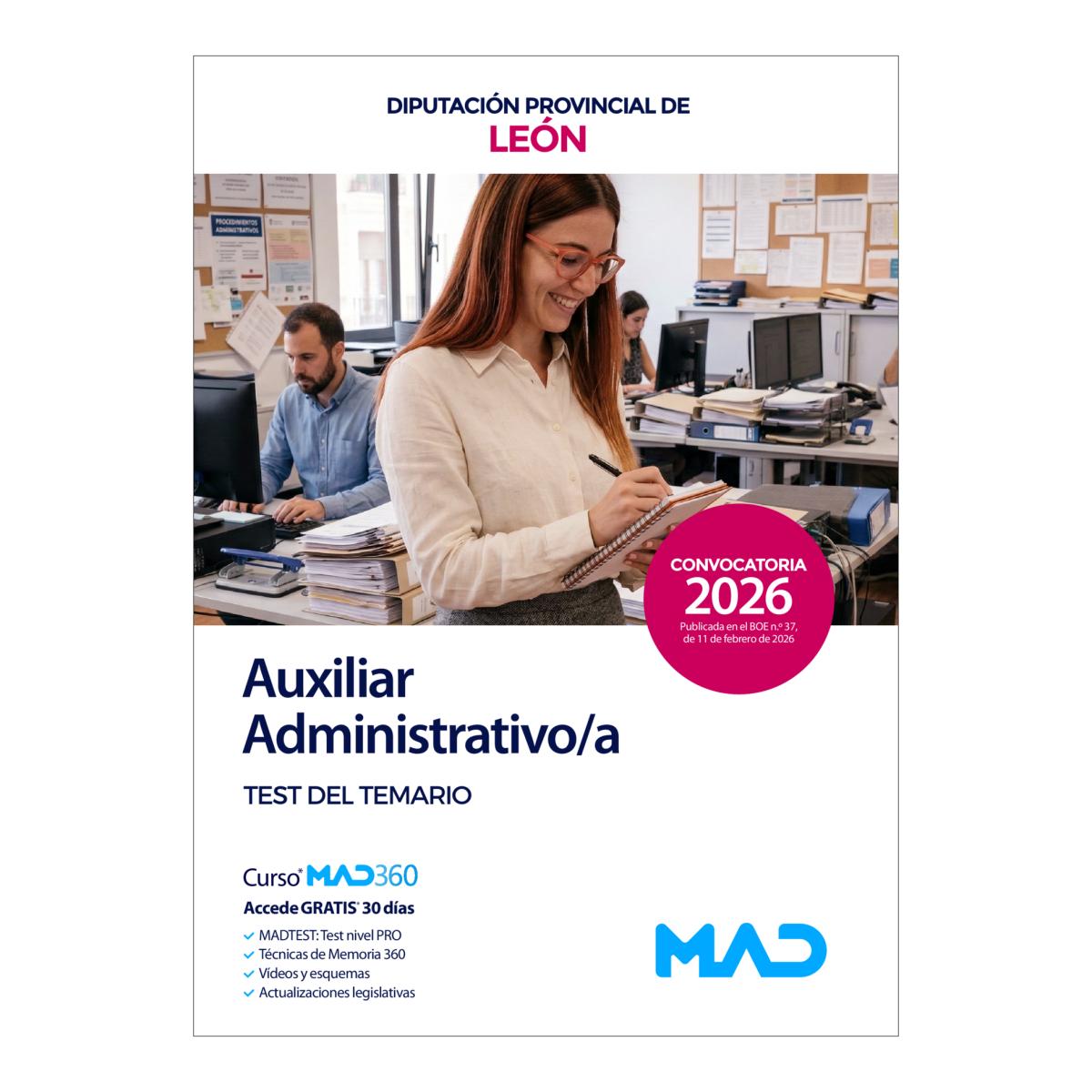 Auxiliar administrativo-a. test del tema