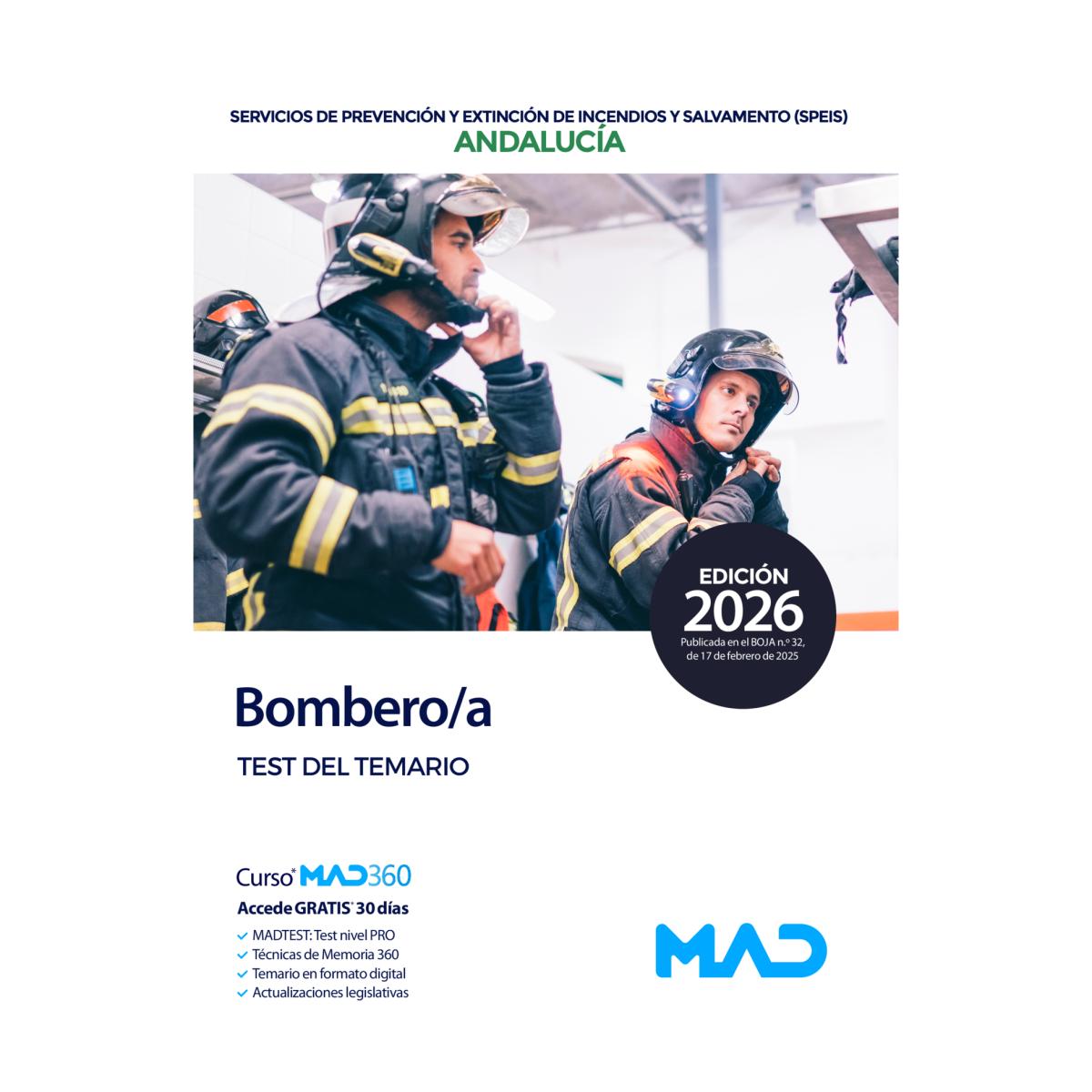 Bombero-a. test del temario. servicios d