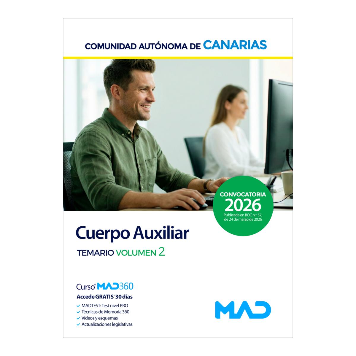 Cuerpo auxiliar. temario volumen 2. comu