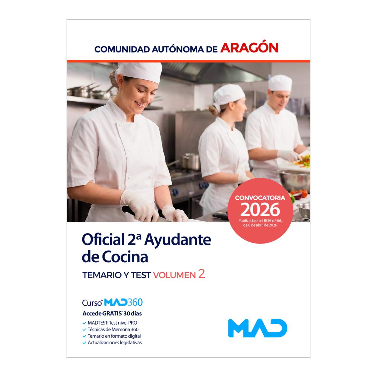 Oficial 2 ayudante de cocina. temario v