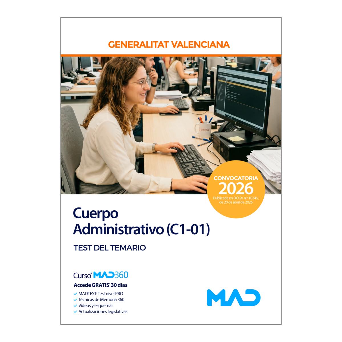 Cuerpo administrativo . test del