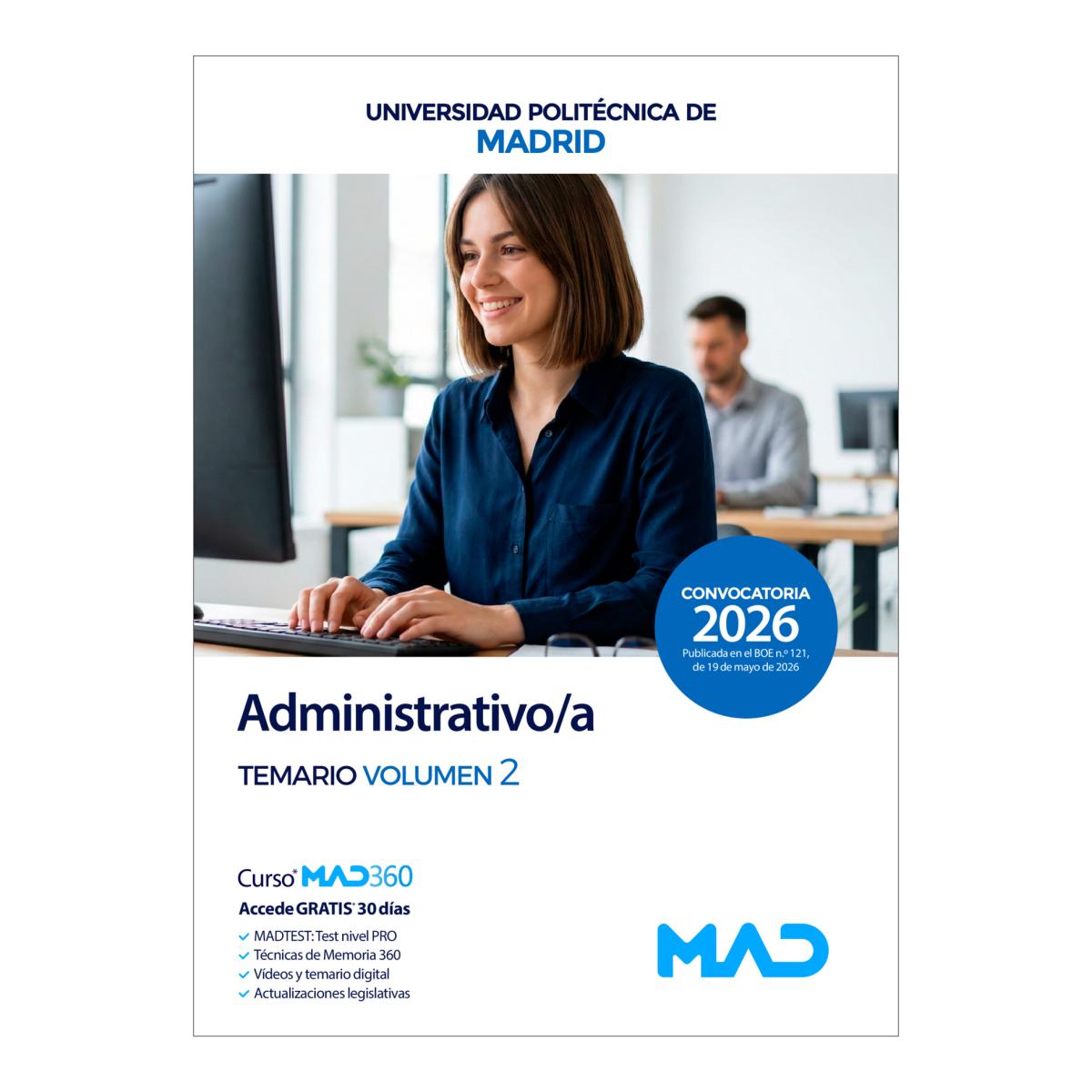 Administrativo-a. temario volumen 2. uni