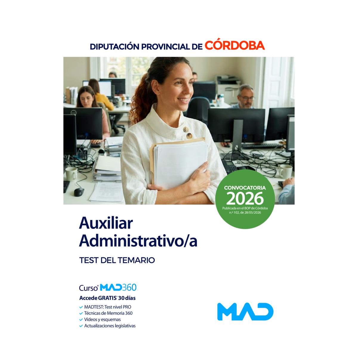 Auxiliar administrativo-a. test del tema