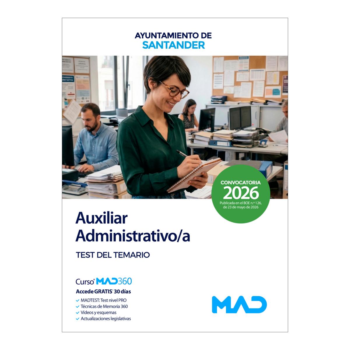 Auxiliar administrativo-a. test del tema