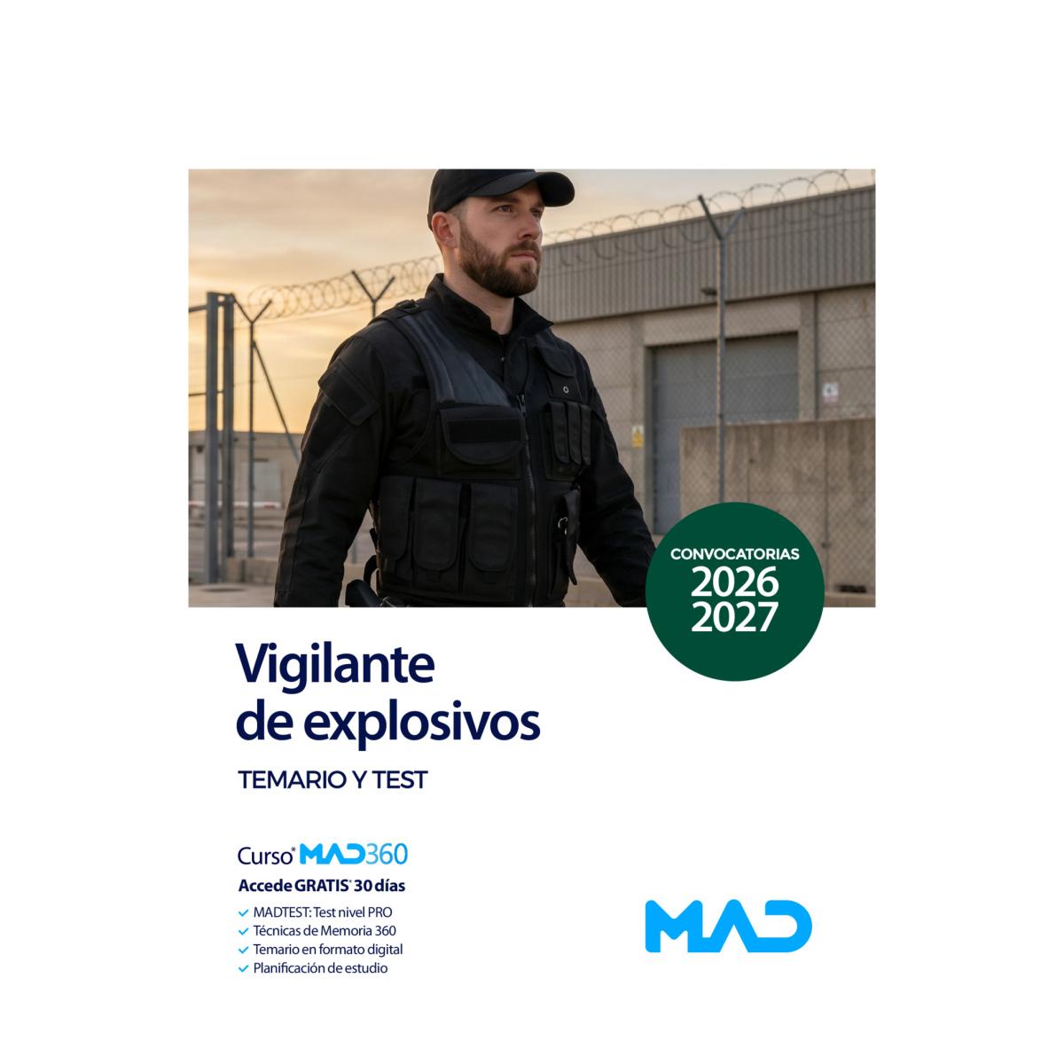 Vigilante de explosivos. temario y test
