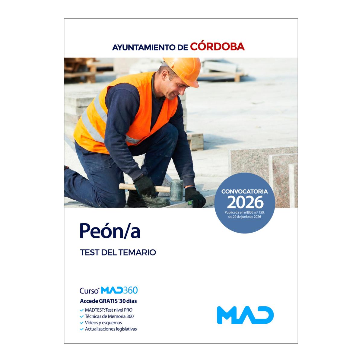 Imagen 0 de Peon/a. test del temario. ayuntamiento d