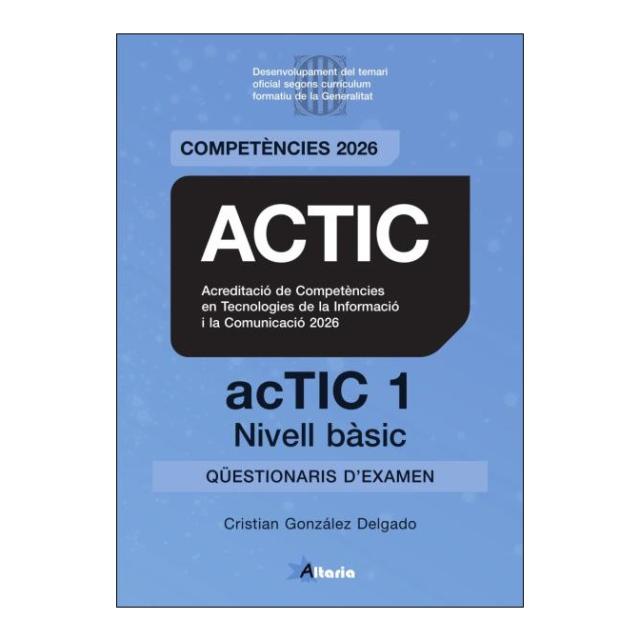 Imagen 1 de ACTIC 1 - NIVELL BÀSIC. QÜESTIONARIS 202 (Tapa blanda)