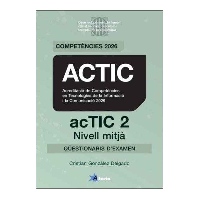 Imagen 1 de ACTIC 2 - NIVEL MITJÀ. QÜESTIONARIS 2026 (Tapa blanda)