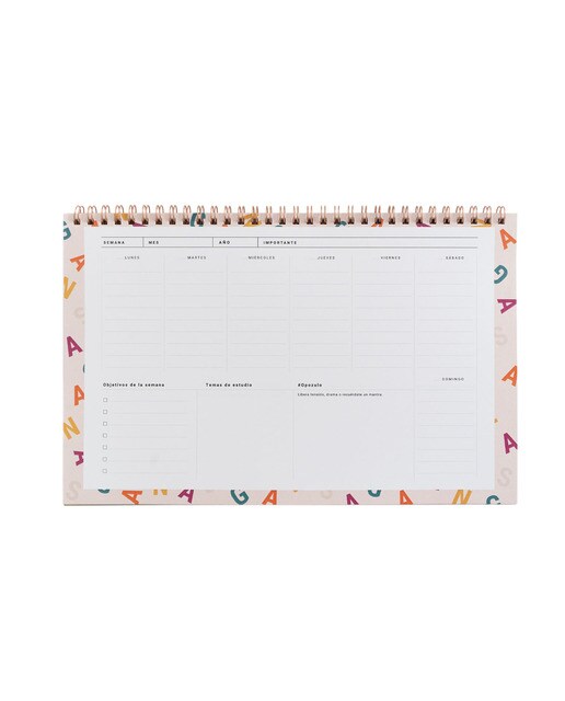 Organizador semanal para participantes em concursos públicos. Opoplanner Verde-4