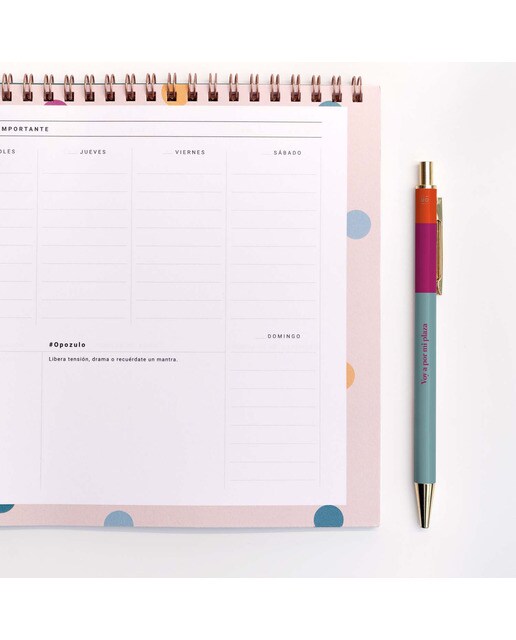 Organizador semanal para participantes em concursos públicos. Opoplanner Verde-7