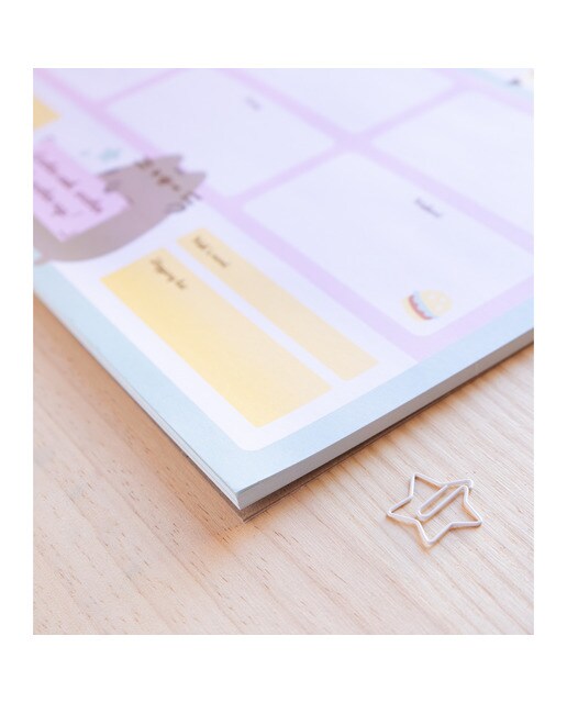 Bloco Planif. Semanal A3 Pusheen 29,7x0,01x42 Branco Branco / Verde-4