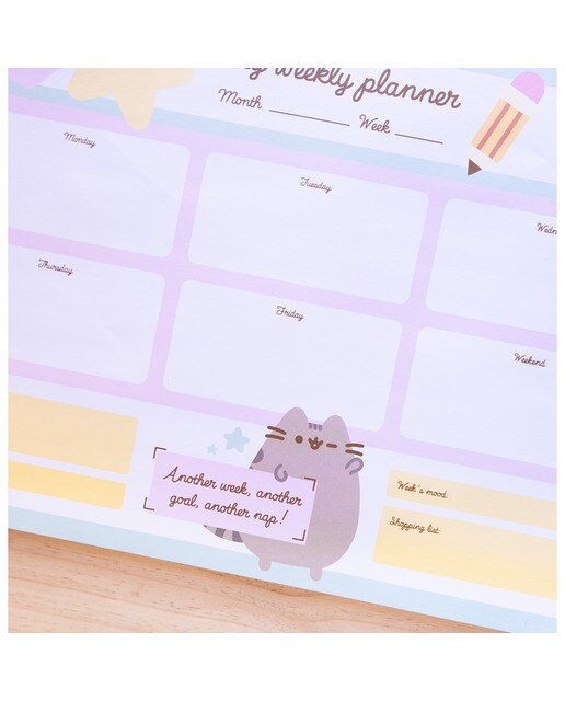 Bloco Planif. Semanal A3 Pusheen 29,7x0,01x42 Branco Branco / Verde-5