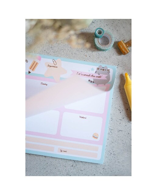 Bloc Planif. Semanal A4 Pusheen 21x29,8x1,3 Branco Branco / Verde-4