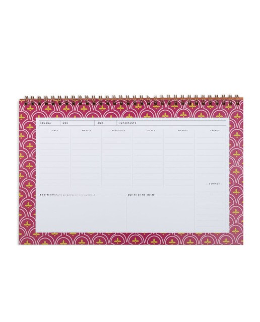 Organizador Semanal Ahora Laranja/Verde Multicolor-3