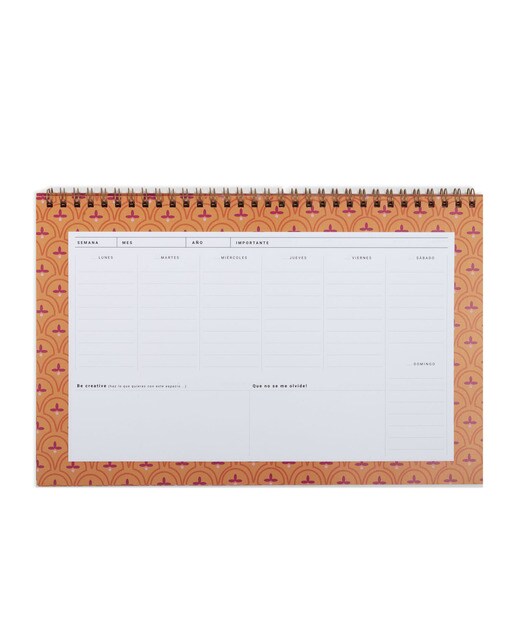 Organizador Semanal Ahora Laranja/Verde Multicolor-4