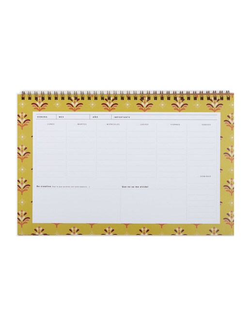 Organizador Semanal Ahora Laranja/Verde Multicolor-5
