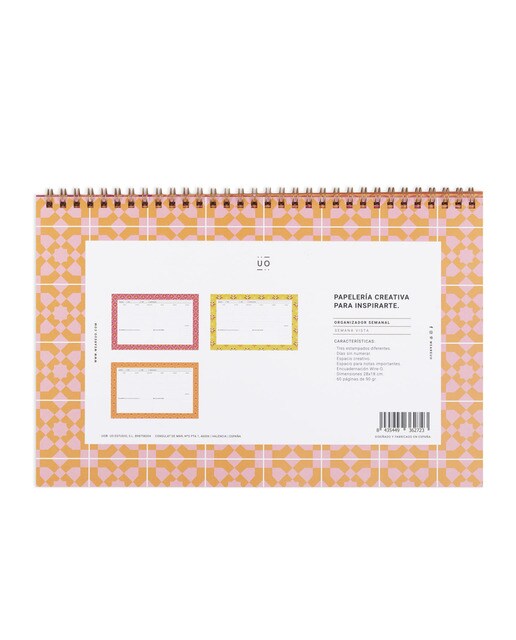 Organizador Semanal Ahora Laranja/Verde Multicolor-7