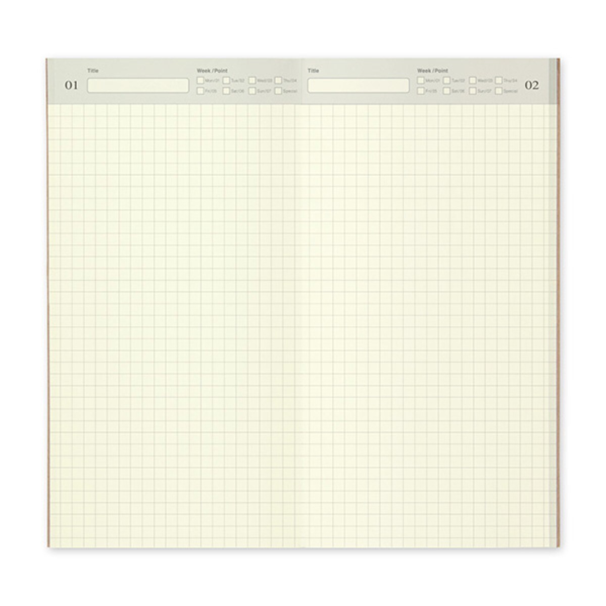 Recarga de agenda Traveler's Company diária universal 3
