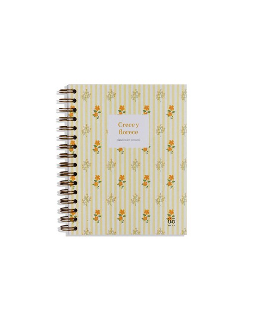 Imagem 0 de Mini Organizador Semanal 120 Páginas Crece y Florece Espanhol - 110x140 mm - Amarelo