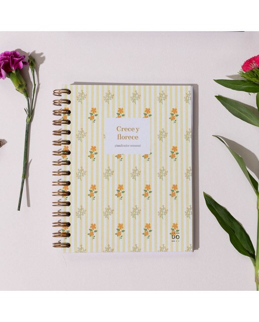 Mini Organizador Semanal 120 Páginas Crece y Florece Espanhol - 110x140 mm - Amarelo Multicolor-8