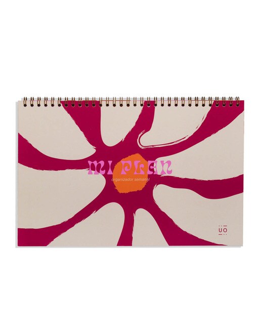Organizador Semanal 60 Páginas El Arte de Vivir Espanhol - 300x210 mm - Bordeaux Multicolor-1
