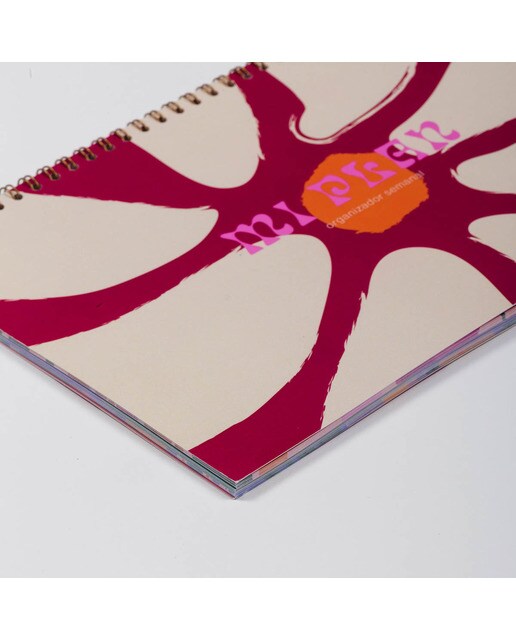 Organizador Semanal 60 Páginas El Arte de Vivir Espanhol - 300x210 mm - Bordeaux Multicolor-4