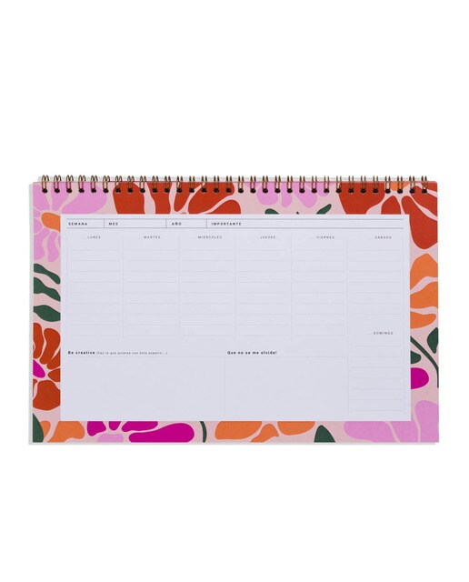 Organizador Semanal 60 Páginas El Arte de Vivir Espanhol - 300x210 mm - Bordeaux Multicolor-5