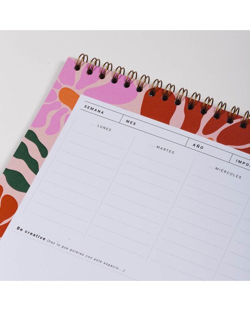 Organizador Semanal 60 Páginas El Arte de Vivir Espanhol - 300x210 mm - Bordeaux Multicolor-6