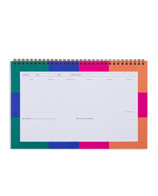 Organizador Semanal 60 Páginas El Arte de Vivir Espanhol - 300x210 mm - Bordeaux Multicolor-7