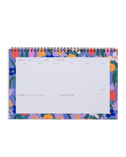 Organizador Semanal 60 Páginas El Arte de Vivir Espanhol - 300x210 mm - Bordeaux Multicolor-9