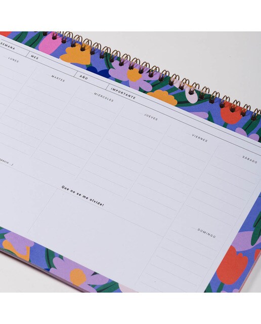 Organizador Semanal 60 Páginas El Arte de Vivir Espanhol - 300x210 mm - Bordeaux Multicolor-10