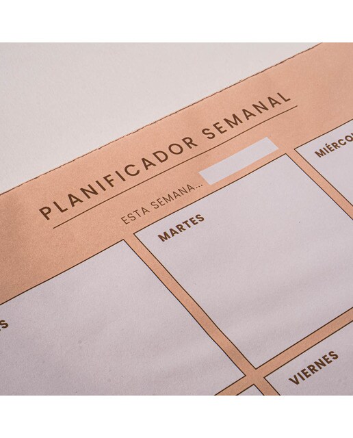 Planificador Semanal L Folhas - Laranja/Branco Laranja / Branco-2