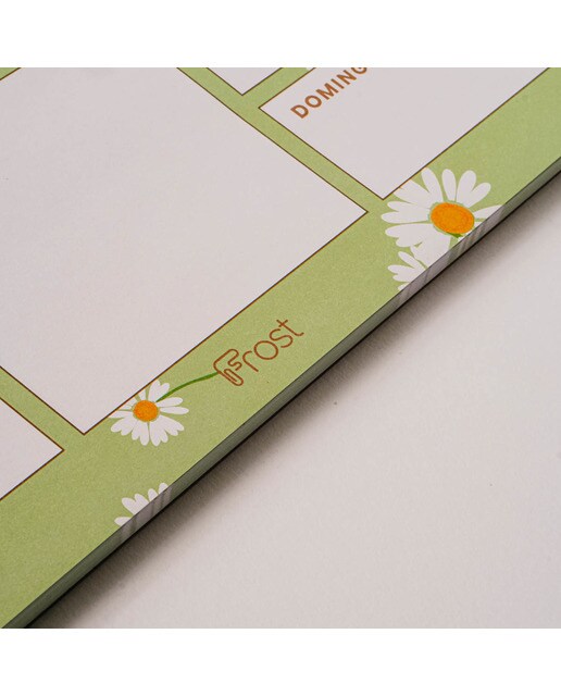 Planificador semanal L margaritas Frost verde /Blanco Verde / Blanco-4