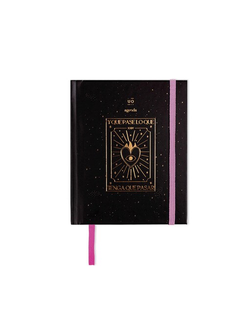 Imagem 0 de Agenda 2024 Anual Mini Vista Semanal Y que Pase lo que Tenga que Pasar Espanhol 128x154 mm - Preto/Dourado