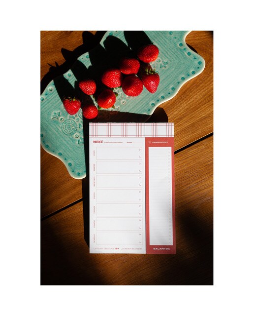 Menu semanal vermelho de  Balamoda Vermelho / Branco-3