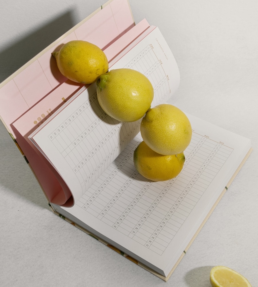 Planificador ME TO-DO  Amalfi citrus de Balamoda amarelo e verde 4