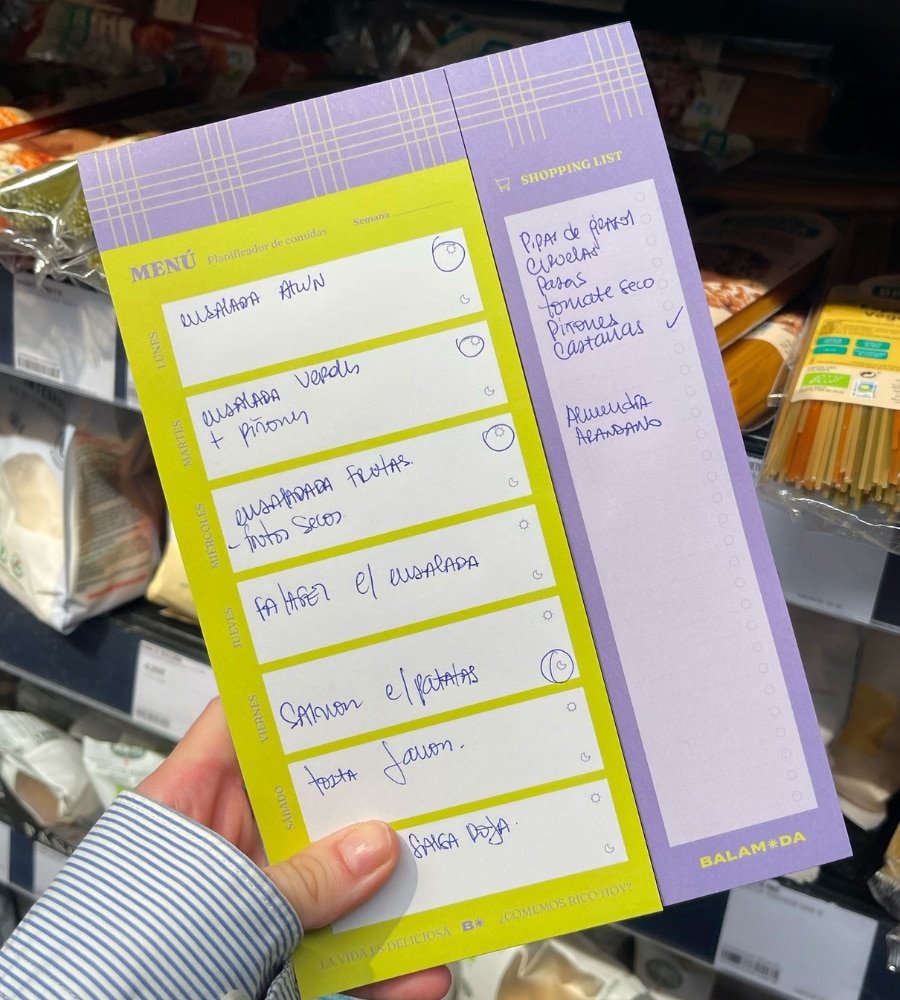 Menu semanal azul e amarelo balamoda 4
