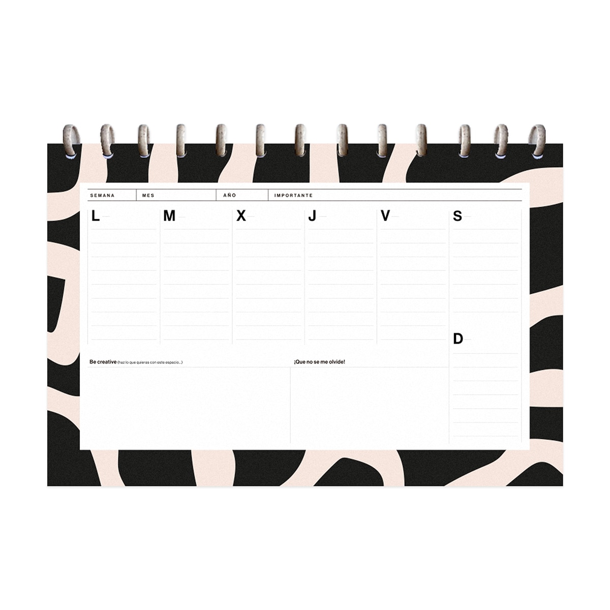 Organizador Semanal 280x180 mm semana vista Noire UO multicolor español Multicolor-2