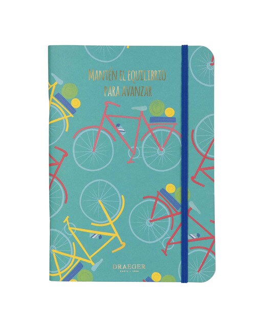 Bloco A5 Imagem Bicicleta azul turquesa Turquesa-1