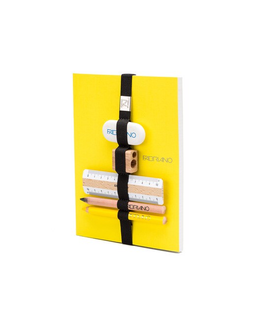 Bloco Multifunções com Fita Elástica e Acessórios - Amarelo Amarelo-1