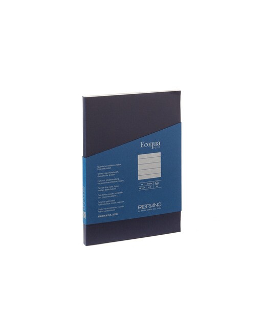 Bloco A5 de Linhas Colado Ecoqua Plus - Azul-Escuro Azul-escuro-1