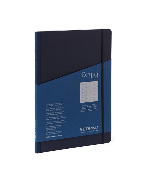 Bloco A4 Pontilhado Tecido Ecoqua Plus - Azul-Escuro Azul-escuro-1