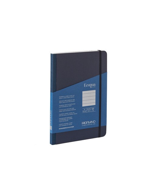 Bloco A5 de Linhas Tecido Ecoqua Plus - Azul-Escuro Azul-escuro-1
