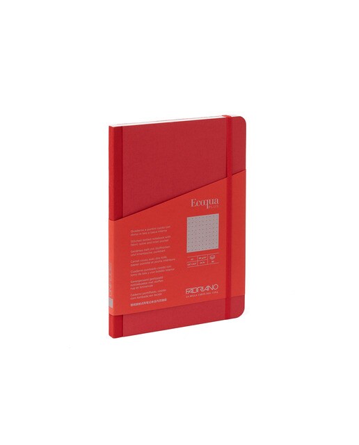 Bloco A5 Pontilhado Tecido Ecoqua Plus - Vermelho Vermelho-1