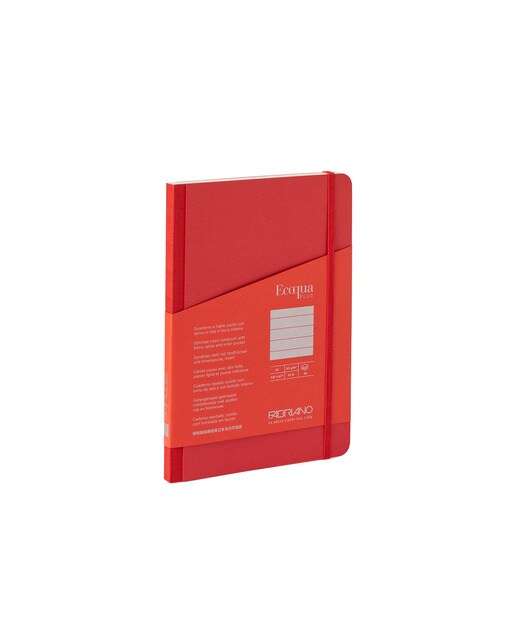 Bloco A5 de Linhas Tecido Ecoqua Plus - Vermelho Vermelho-1