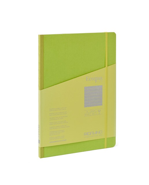 Bloco A4 de Linhas Tecido Ecoqua Plus - Verde Lima-1