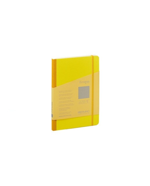 Bloco A5 Pontilhado Tecido Ecoqua Plus - Amarelo Amarelo-1