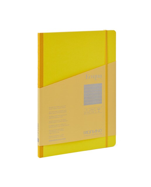 Bloco A4 de Linhas Tecido Ecoqua Plus - Amarelo Amarelo-1